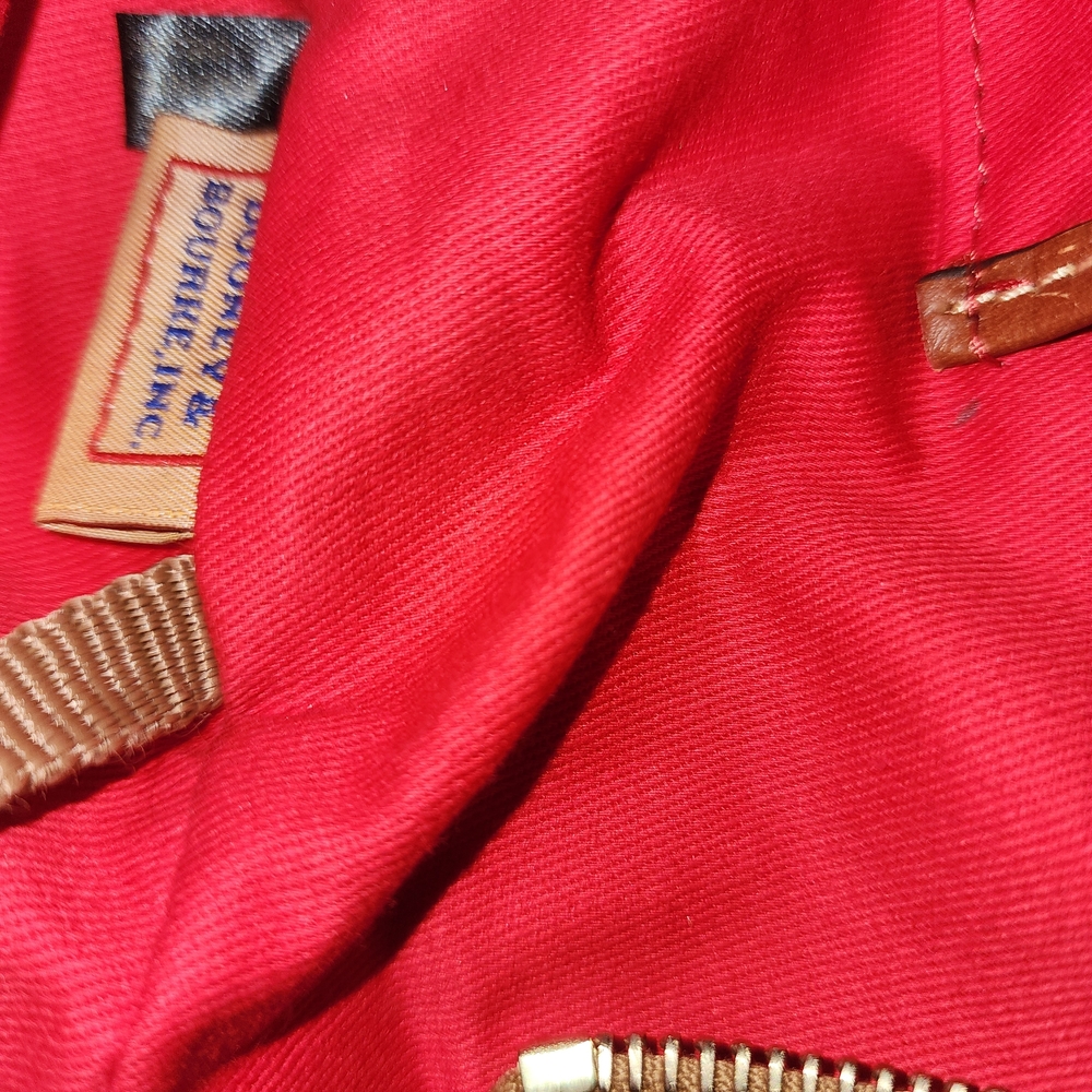 DOONEY & BOURKE Designer LEXINGTON Red Pebbled Leather  Tote Handbag Purse - Picture 6 of 16
